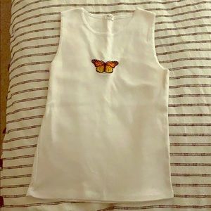 Brandy Melville butterfly tank top
